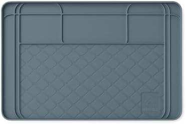 Premium Under Sink Mats for Kitchen Waterproof, 34" x 22" (Customizable to Smaller Sizes), Silicone Under Kitchen Sink Mat for Bathroom Cabinets, Holds up to 3.3 Gallons of Liquid – Grey