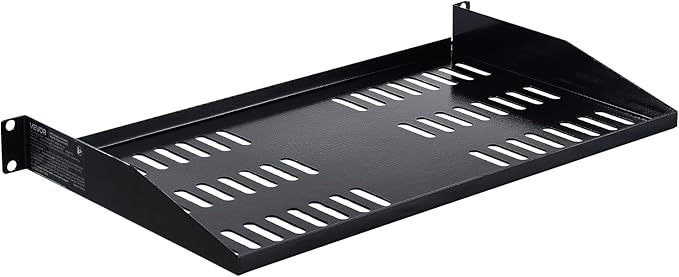 VEVOR 4PCS 1U Server Rack Shelf, Universal Vented Rack Mount Cantilever Tray for 19" Network Equipment Rack & Cabinet, 10" Deep Rack Mount Shelf