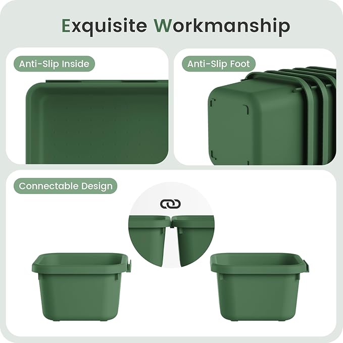 ใ๐ฎ๐ด๐ฃ๐๐ฆใ ใ๐ฑ๐ฆ๐ถ๐๐ฒใ ArmyGreen Drawer Organizer, Makeup organizer, ใHolds 177 Itemsใ Bathroom Organizers and Storage, Plastic Desk Organizer Divider, Organizer Bins for Office Vanity A-LUGEI