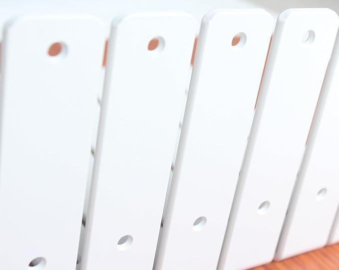 8 Pack - L 10" x H 6" x W1.5, 5mm Thick White L Shelf Bracket, Iron Shelf Brackets, Metal Shelf Brackets, Floating Shelf, Shelf Supports with Screws