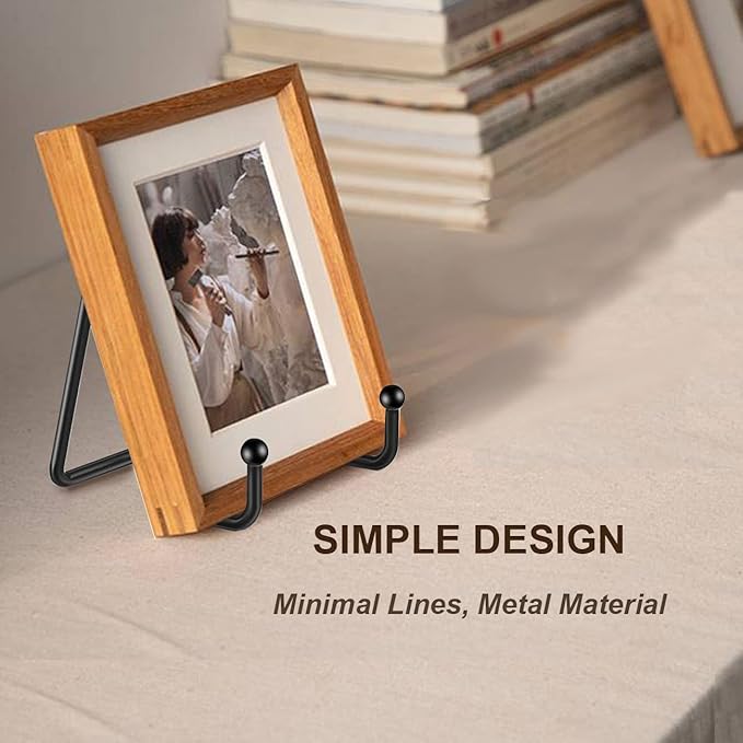 Hoewina Plate Stands for Display, 3Pack 3Inch Plate Holder Display Stand, Metal Frame holder stand for Book Holder, Picture Stand, Decorative Plate stand, Photo and Platter, Tabletop Art