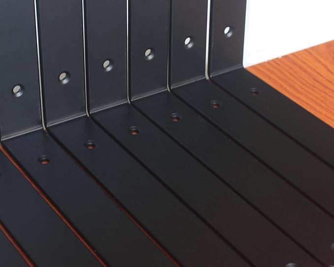 32 Pack - L 10" x H 6" x W1.5, 5mm Thick Black L Shelf Bracket, Iron Shelf Brackets, Metal Shelf Brackets, Floating Shelf, Shelf Supports with Screws