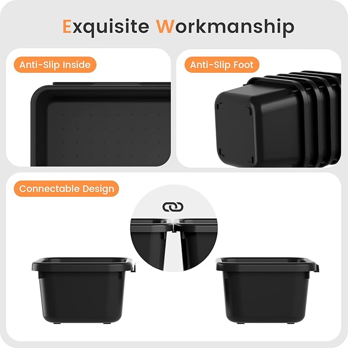 ใ๐ฎ๐ด๐ฃ๐๐ฆใ ใ๐ฑ๐ฆ๐ถ๐๐ฒใ Black Drawer Organizer, Makeup organizer, ใHolds 177 Itemsใ Bathroom Organizers and Storage, Plastic Desk Organizer Divider, Organizer Bins for Office Vanity A-LUGEI