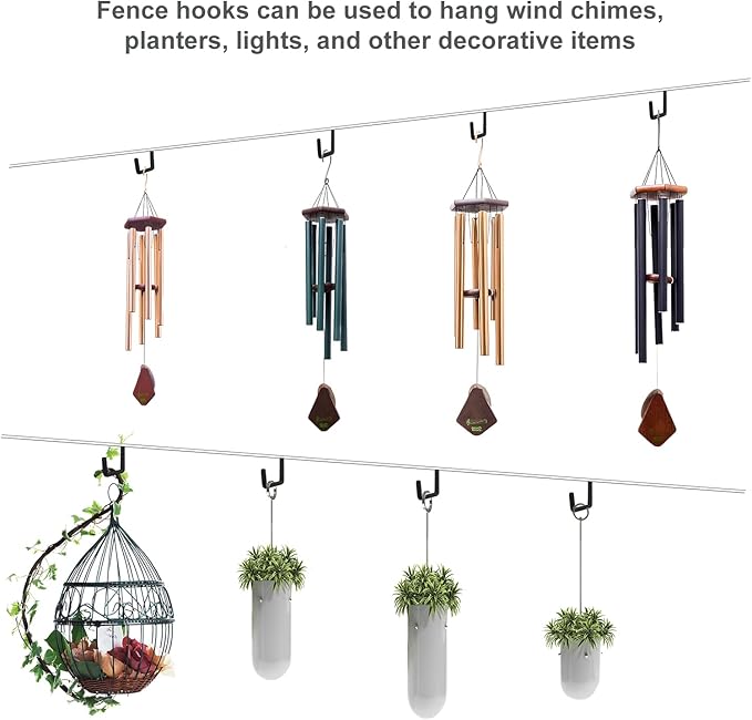 Rafter Hanger Hook 2 Pcs, Large S Hooks, Upgraded Fence Hangers, Ladder and Bike Hanging Hooks for Storage, Heavy Duty Garage Utility Rafter Hook for Hanging Hose, Plants, Chairs and More