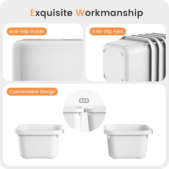 ใ๐ฎ๐ด๐ฃ๐๐ฆใ ใ๐ฑ๐ฆ๐ถ๐๐ฒใ White Drawer Organizer, Makeup organizer, ใHolds 177 Itemsใ Bathroom Organizers and Storage, Plastic Desk Organizer Divider, Organizer Bins for Office Vanity A-LUGEI