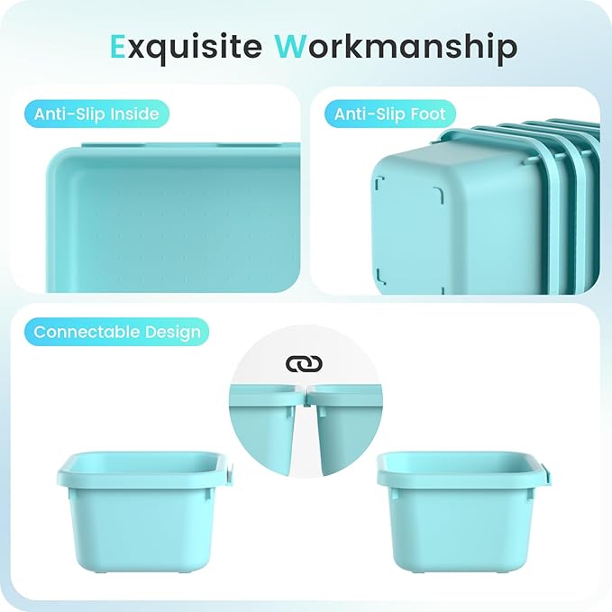 ใ๐ฎ๐ด๐ฃ๐๐ฆใ ใ๐ฑ๐ฆ๐ถ๐๐ฒใ BlueGreen Drawer Organizer, Makeup organizer, ใHolds 177 Itemsใ Bathroom Organizers and Storage, Plastic Desk Organizer Divider, Organizer Bins for Office Vanity A-LUGEI