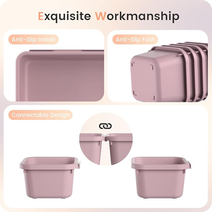 ใ๐ฎ๐ด๐ฃ๐๐ฆใ ใ๐ฑ๐ฆ๐ถ๐๐ฒใ Purple Drawer Organizer, Makeup organizer, ใHolds 177 Itemsใ Bathroom Organizers and Storage, Plastic Desk Organizer Divider, Organizer Bins for Office Vanity A-LUGEI