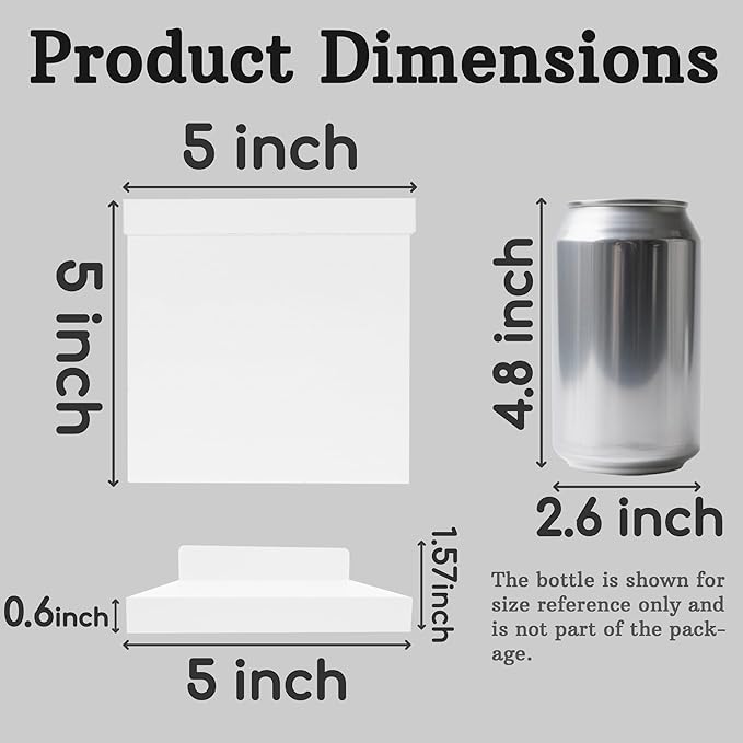 QsQueen Small Floating Shelves Mini Shelves Hanging Display 5 Inch Wall Shelf for Bathroom Livingroom Bedroom,3 Pack, with 2 Types of Installation, Great for Room Decor