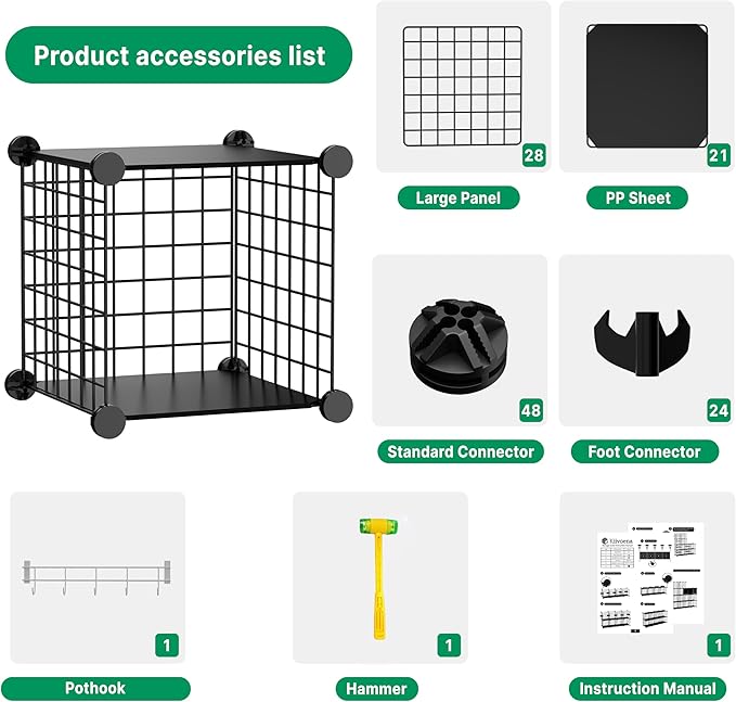 Wire Cube Storage Organizer, 12 Cubes Converted into 14 Cubes, Sturdy Metal Grids Storage Shelf Closet Shelving Units and Storage, Shelves for Bedroom LIvingroom Office