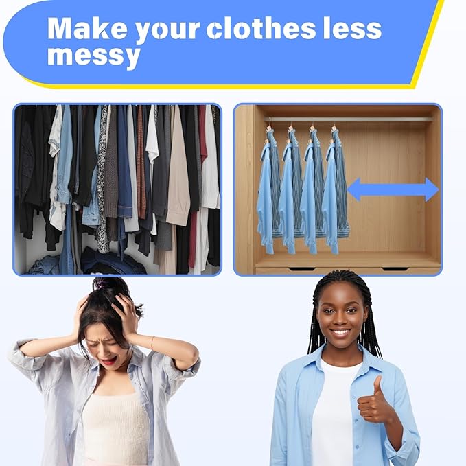 100 Pcs Hanger Hooks Space Saver, Heavy Duty Hanger Connector Hooks, Cascading Hanger Extender for Closet Storage Organization, White Hanger Extender Hooks for Clothes Coats Pants