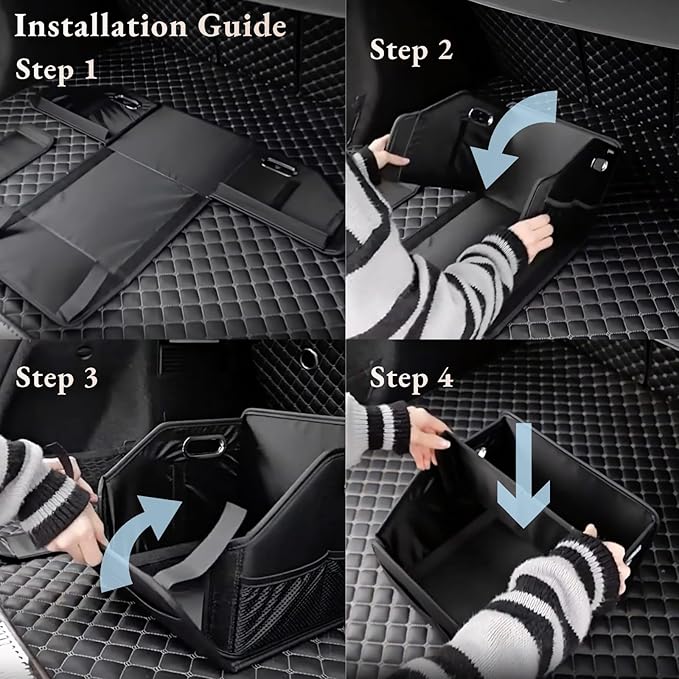 Car Seat Storage Organizer – Compact PU Leather Bin for Trunk, Front Seat, Back Seat & Car Floor