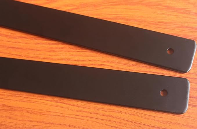 10 Pack - 12 inch Black Hidden L Shelf Bracket (1/5 Inch Thicked) Iron Floating Shelf Brackets Rustic Industrial Metal Brackets for Shelf Support