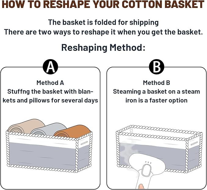 MiniArk Small Storage Baskets for Organizing | Closet Organizer Bins | Shelf Toy Basket | Woven Rope Baskets | Cube Decorative Box | Shallow Basket | 13x8.5x5.1” | 3 Packs Mixed Grey