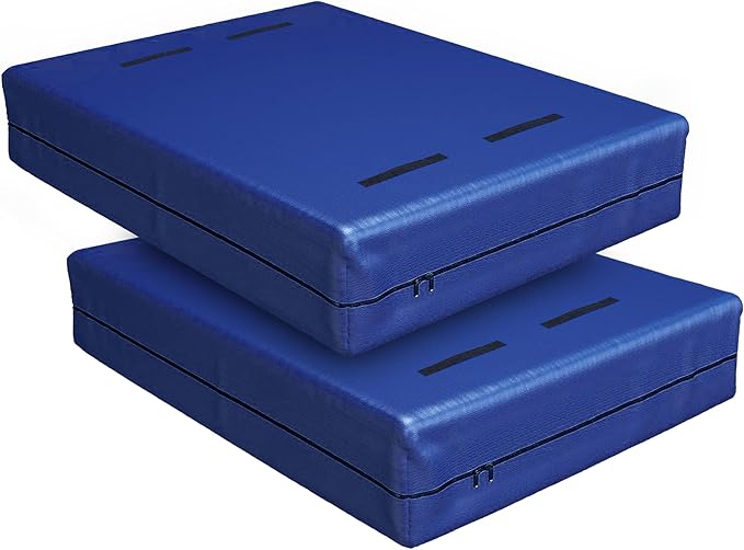 Cosy Family Mattress Bags for Moving with 8 Handles - 170GSM Extra-Thick Mattress Bag for Moving Supplies - Reusable Mattress Cover Protector Storage with Zipper, Blue, Full-(Pack of 2)