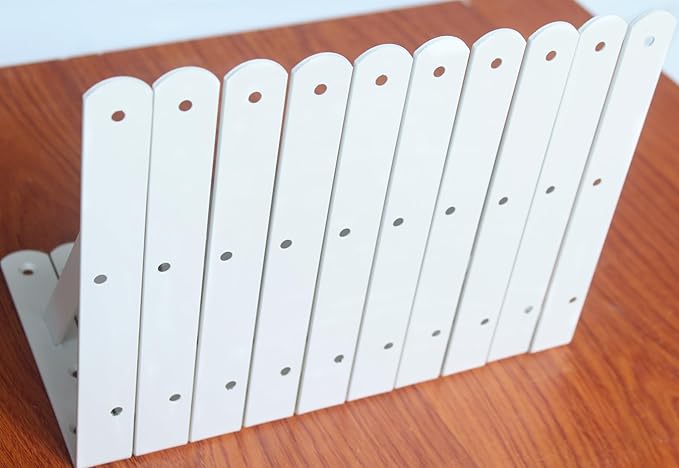 8 Pack L8 x H 6" White Heavy Duty Shelf Brackets with Screws Metal Shelf Brackets Shelf Support Angle Brackets for Shelves L Brackets Heavy Duty Floating Shelf