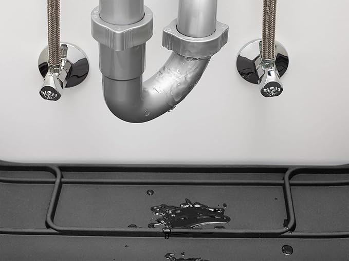 WeatherTech SinkMat – Waterproof Under Sink Liner Mat for Kitchen Bathroom – 34” x 22” Inches - Durable, Flexible Tray – Home undersink Organizer Must Haves, Black