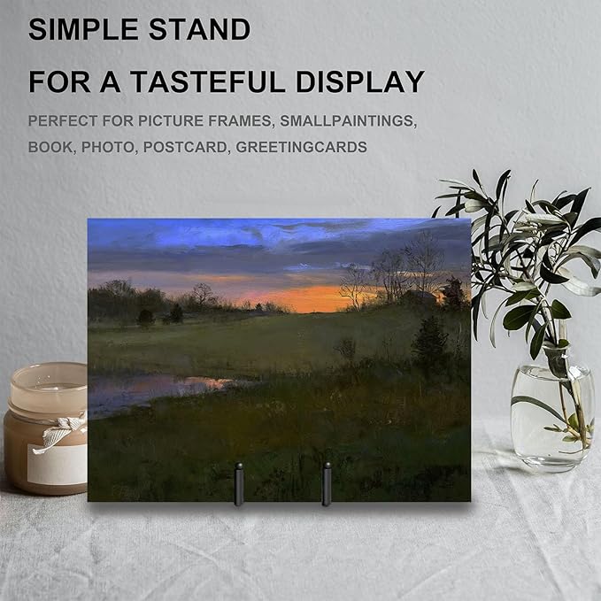 Hoewina 5 Pack 8 Inch Plate Stands for Display, Plate Holder Display Stands, Metal Frame holder stand for Book, Picture, Decorative Plate, Photo and Platter, Tabletop Art