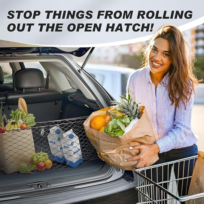 Karltys Envelope Style Cargo Net for Kia Telluride 2026 2025 2024 2023 2022-2020, Elastic Heavy Duty Rear Trunk Mesh Cargo Netting Storage Organizer for 2025 Kia Telluride Accessories