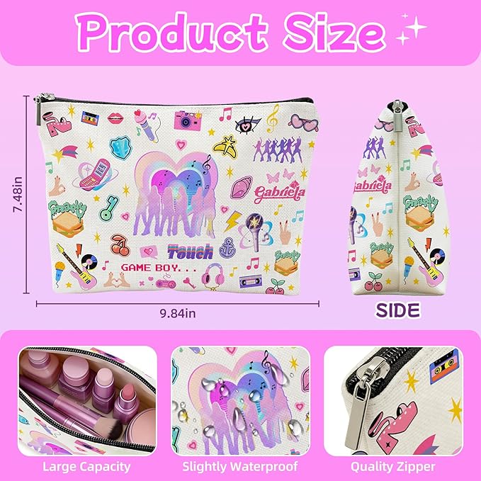 Katsyee Merch Inspired Kpop Makeup Bag for Women Merchandise Gifts for K-Pop Lovers