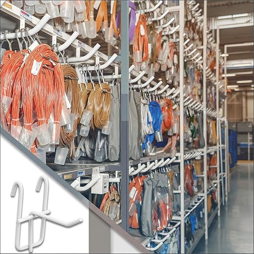 Moxweyeni 2 Inch Grid Wall Hooks 25 Pcs Gridwall Panel Hooks Store Garage Wall Mount Organizers Storage Grid Display Hangers for Retail, Craft Show, Home Setup, Customized Display(White)