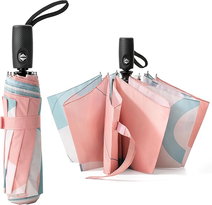 Mr. Pen- Windproof Travel Umbrella, Small Water-Resistant Automatic Folding Umbrella for Rain and Sun, Light, Compact and Portable for Women & Men, Fits Car & Backpack