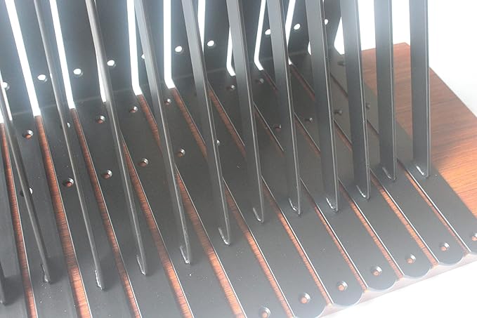 30 Pack L18 x H 12" Black Heavy Duty Shelf Brackets with Screws Metal Shelf Brackets Shelf Support Angle Brackets for Shelves L Brackets Heavy Duty Floating Shelf