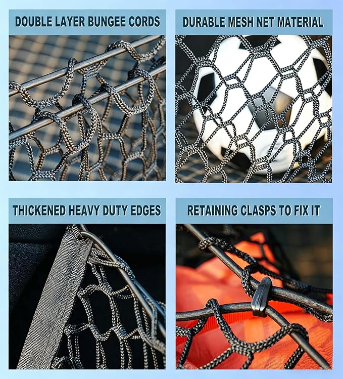 Envelope Style Cargo Net Compatible with Chevrolet Chevy Suburban, Cadillac Escalade, GMC Yukon XL Denali SLE SLT AT4 New 2026 2025 2024 2023 2022 2021 2020 2019 2018-2015 Trunk Car Tailgate Netting
