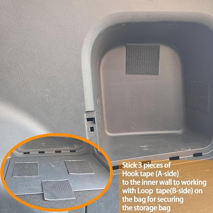 Trunk Upgrade, Trunk Organizer Pocket Bag, Trunk Cubby Storage bag,Cargo side pocket For Toyota Rav4 2025 2024 2023 2022 2021 2020 2019 Black, 1 pc without Backpack Function