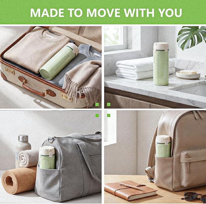 4 in 1 Travel Dispenser Bottles Shampoo Refillable Leak Proof TSA Compliant Size Containers Toiletries Toiletry with Pump Design Portable Organizer Conditioner Lotion Cream Vacation (White)