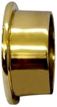 QCAA Extra Heavy Duty Premium Solid Brass Closet Pole Socket Set, 1-1/2 inch, with Stainless Screws, Polish Brass Lacquered, 1 Pair, Made in Taiwan