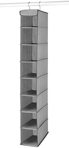 Whitmor 8 Section Hanging Shoe Organizer | Grey | For Closet | No Floor Space Required | Pack of 6