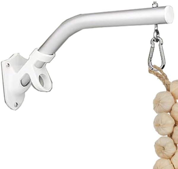 2 Pack Flag Pole Holder Brackets Accessories,Heavy Duty Aluminum Hanging Plant Hook 1 inch Diameter Plant Hooks for Hanging Baskets,Plant Hangers Outdoor(Not Included FlagPole Holder)