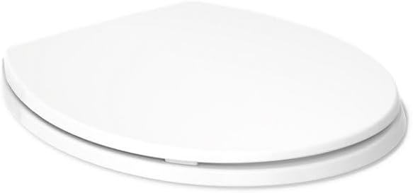 KOHLER 20111-0 Brevia, Slow Close Toilet Seat, Round Toilet Seat, Grip-Tight Bumpers Quick-Attach Hardware, White (Pack of 2)