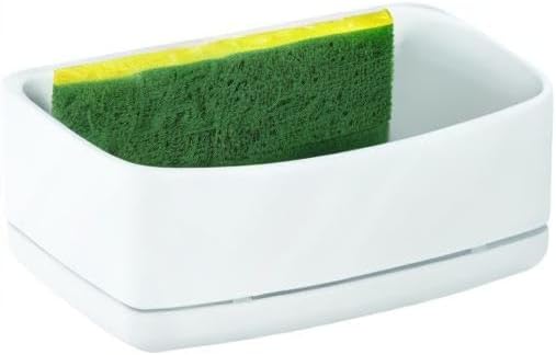Command Under Sink Sponge Caddy, Total 2 Sponge Holders with 8 Command Strips, 2 Pack of 1 Caddy, Organize Damage-Free
