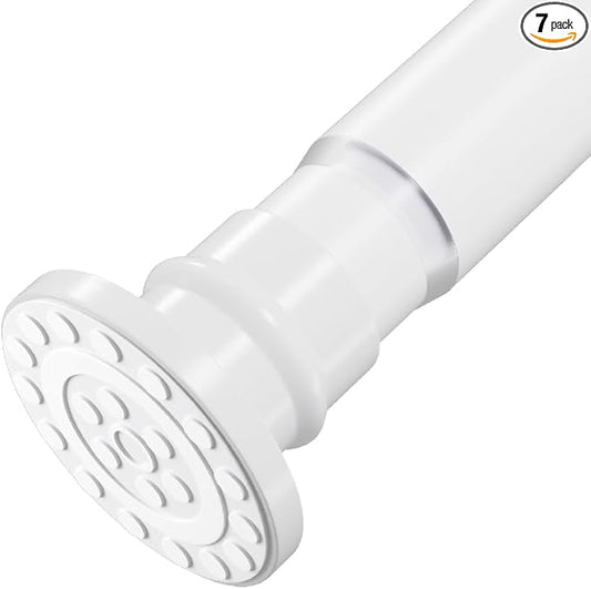 Spring Tension Rod 28 to 48 inches,Adjustable Heavy Duty Curtain Rod-Shower Curtain Rods for Bathroom,Windows,Door,White