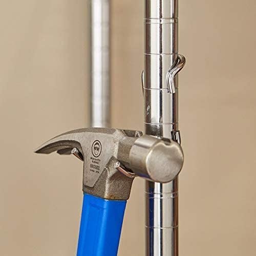 Shelf Pole Hooks 5-Pack | Chrome Variety Pack for Hanging | Snap-On Hooks for 1 Inch Poles | Wire & Metal Shelving Hooks for Kitchen, Garage & Home Organization