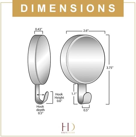 Haute Decor Attract Magnetic Hanger 10 lb Capacity 1-Pack (Champagne)