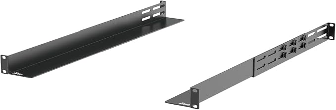 Tecmojo Universal 1U Rack Mount Rail,4-Post Fully Server Rack Shelf Rail with 20.9"-32" Adjustable Depth, Fit for Non-Rack Mountable Server/Networking/AV/IT Equipment