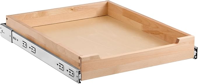 VEVOR Pull Out Cabinet Organizer, 17"W x 21"D Cabinet Drawer, Soft Close Slide out Shelf, Heavy-Duty Sliding Wood Drawer, Bottom Mount Size（17.5"W x 23"D）and Side Mount Size（18"W x 23"D）