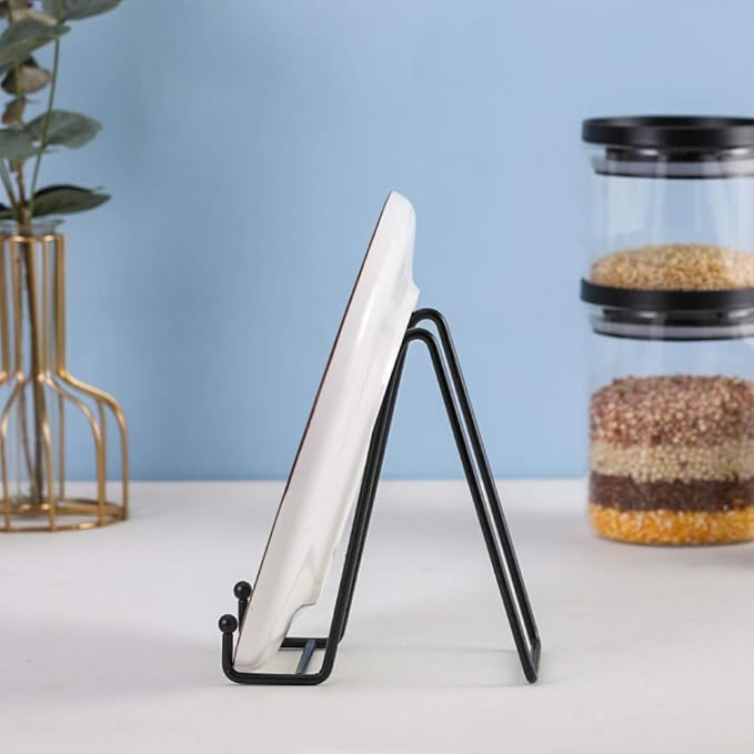 Artliving Plate Stands for Display - Iron Easel Stand Plate Holder Display Stand Picture Frame Stand for Pictures | Photo|Decorative Plate |Dish | Tabletop Art - 6 inch-Black