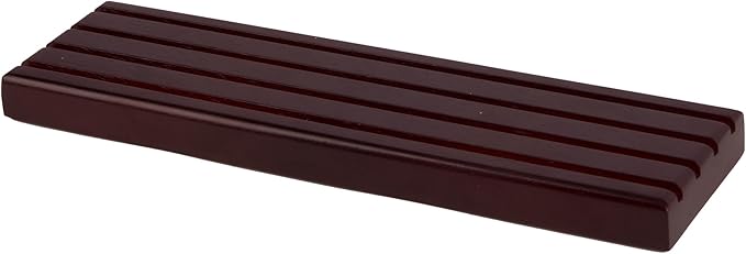 DisplayGifts Challenge Coin Display Stand, 4 Row Wooden Holder Rack Case (Mahogany - Style 2 -4 Rows)