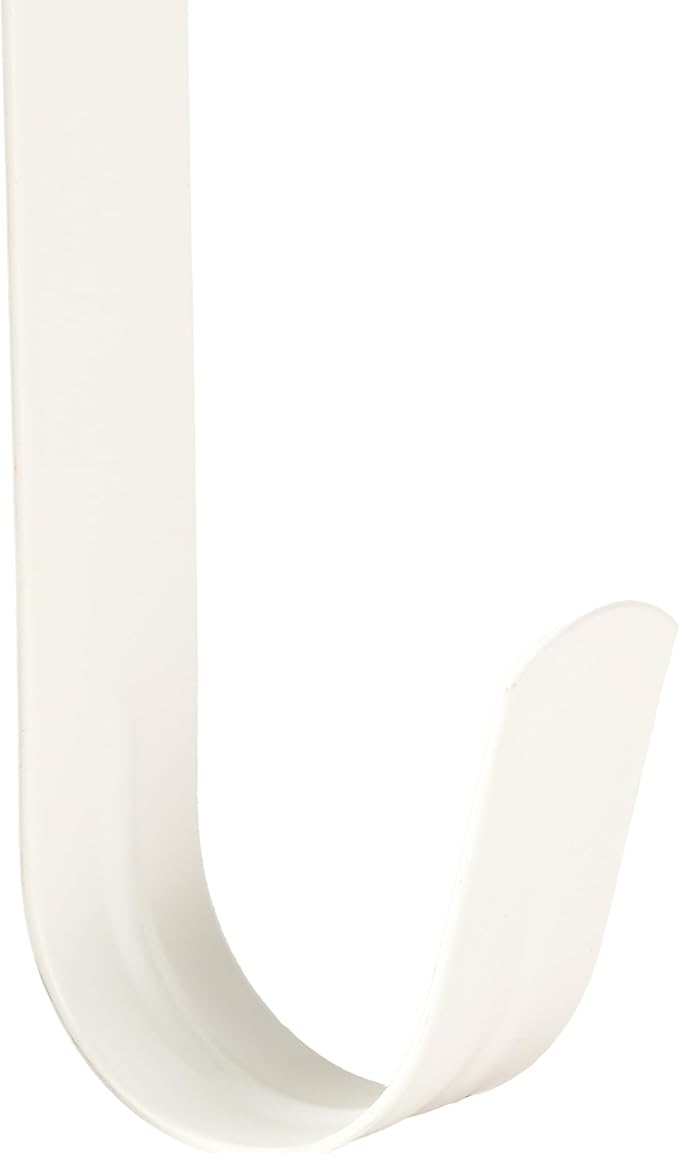 Wreath Hanger for Front Door, Slim Over The Door Hook, Easy to Use and Reusable Holiday Wreath Holder for Christmas, Thanksgiving, Halloween and Daily Décor (15" White, 1)