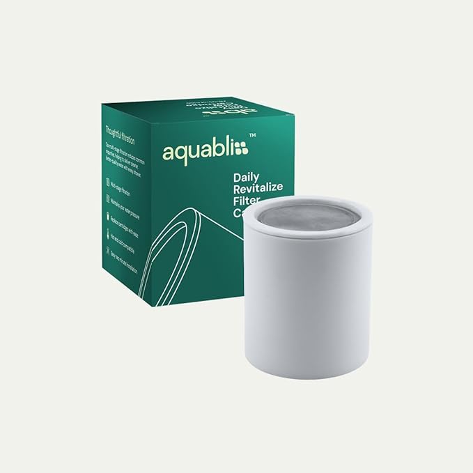 AquaBliss High Output Shower Filter Replacement Cartridge – Reduces Chemicals & Chlorine, Restores pH Balance, Glowing Skin, Strong Nails & Shimmering Hair – 1-Pack (SFC100)