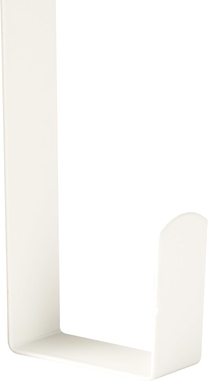 Wreath Hanger for Front Door, Slim Over The Door Hook, Easy to Use and Reusable Holiday Wreath Holder for Christmas, Thanksgiving, Halloween and Daily Décor (15" White, 1)