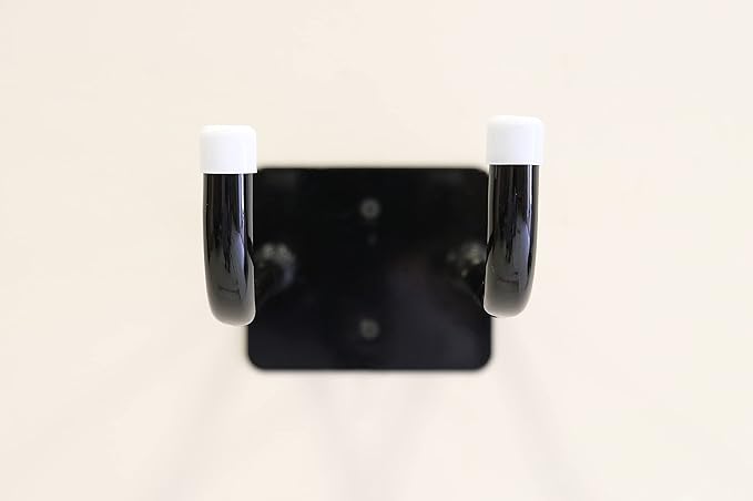 Shepherd Hardware 8095E Heavy Duty Steel 10-Inch Garage Storage Utility Double Hooks, 2 Pack, Black