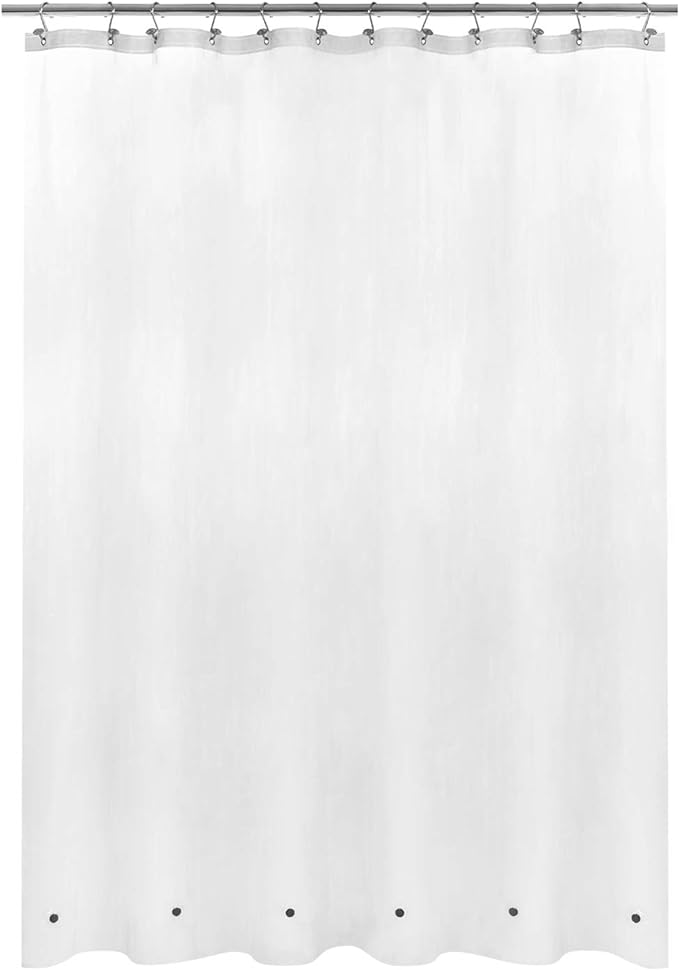 Mrs Awesome Long Shower Curtain Liner with 6 Magnets 72 x 78 inch, PEVA 8G Thick & Heavy Duty Plastic Shower Curtain for Bathroom, Waterproof,72x78, Frost
