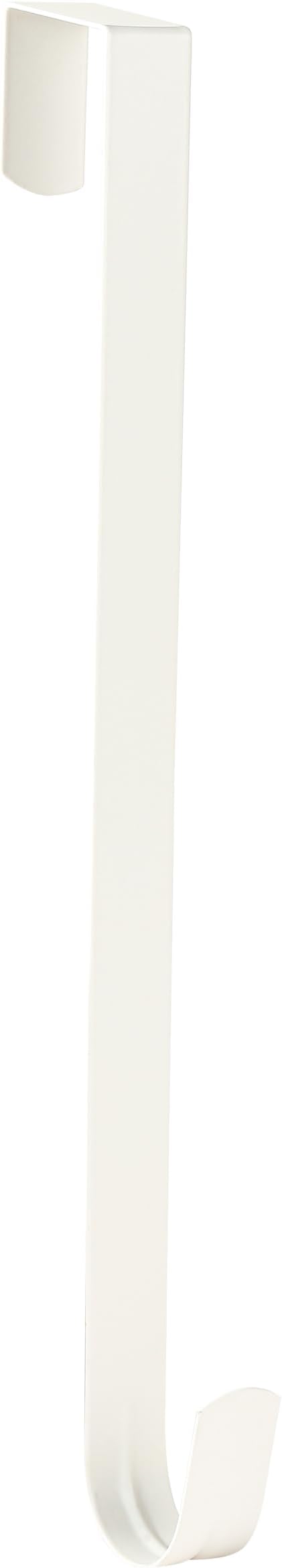 Wreath Hanger for Front Door, Slim Over The Door Hook, Easy to Use and Reusable Holiday Wreath Holder for Christmas, Thanksgiving, Halloween and Daily Décor (15" White, 1)