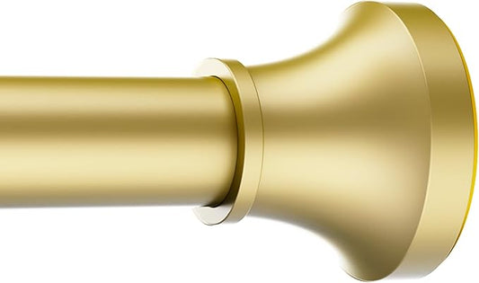 Adjustable Shower Curtain Rod 31-80 Inch, Never Rust Stainless Steel Gold Tension Rod, 1" Heavy Duty No-Drill for Bathroom, Kitchen & Closet