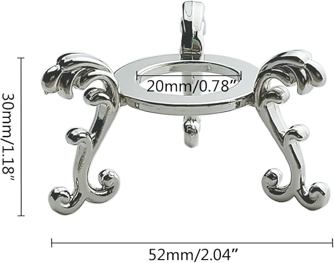 10Pcs Silver Crystal Ball Stand for Displaying Crystal Glass and Natural Rocks, Sphere Display Holder, for 40mm-80mm Sphere or Stone