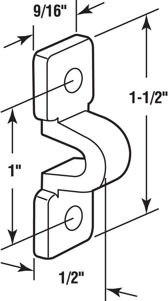 Prime-Line MP7018 Loop Clip, Fits Wire Shelves, Plastic Construction, White (12 Pack)